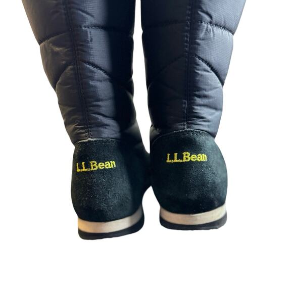 L.L. Bean Carrabassett faux fur waterproof quilted snow black Boot Women's 7 - Picture 6 of 7